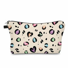 Load image into Gallery viewer, Pouch - Animal Print Multi Color Hearts
