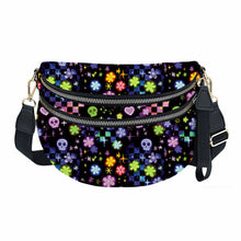 Load image into Gallery viewer, The Roni Nylon Crossbody - Halloween Fall Skull Check Floral Star
