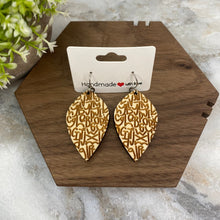 Load image into Gallery viewer, Wooden Dangle Earrings - Letters
