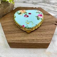 Load image into Gallery viewer, Compact Mirror - Blue Floral (by shape)
