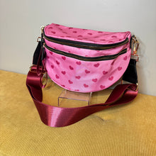 Load image into Gallery viewer, The Roni Nylon Crossbody - Light Pink Hearts
