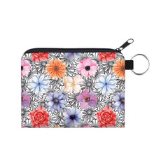 Load image into Gallery viewer, Mini Pouch - Floral Black &amp; White
