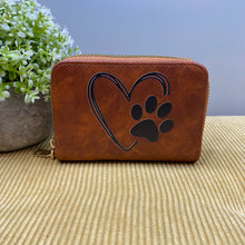 Load image into Gallery viewer, Wallet - Accordion Card - Heart Paw - Camel

