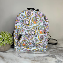 Load image into Gallery viewer, Mini Backpack - Cat Paw Meow on Pastel

