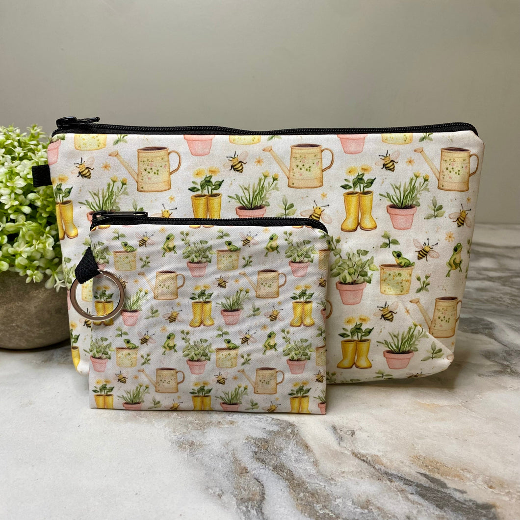 Pouch & Mini Pouch Bundled Set - Bee Frog Rain Boots