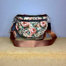 Load image into Gallery viewer, The Roni Nylon Crossbody - Floral Animal Print Bronze

