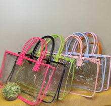 Load image into Gallery viewer, Tote Bag Clear - Color Trim
