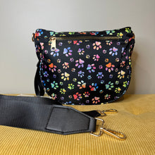 Load image into Gallery viewer, Roni - Nylon Crossbody - Rainbow Paw Print - PREORDER
