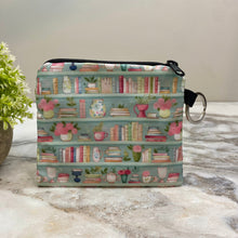 Load image into Gallery viewer, Mini Pouch - Mint Floral Bookcase
