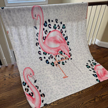 Load image into Gallery viewer, Blanket - Flamingo Animal Print
