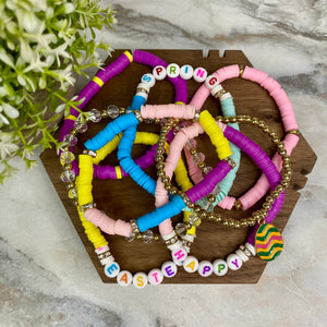 Bracelet - Clay + Bead - Easter Mix #2