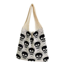 Load image into Gallery viewer, Tote Bag - Knit Sweater - Skull
