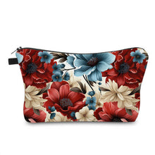 Load image into Gallery viewer, Pouch - Large Red White Blue Floral
