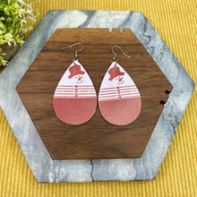 Load image into Gallery viewer, Faux Leather Earrings - Christmas - Red Snowman
