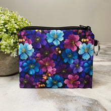 Load image into Gallery viewer, Mini Pouch - Floral Pink Purple Aqua

