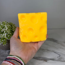 Load image into Gallery viewer, Stress Squishy Toy - Cheese Cube, Jumbo
