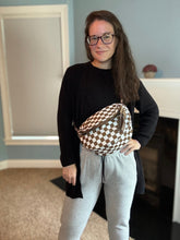 Load image into Gallery viewer, The Roni Nylon Crossbody - Checkered Chocolate - PREORDER
