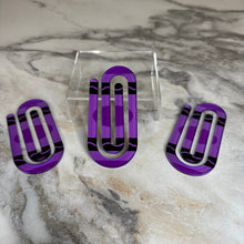 Load image into Gallery viewer, Jumbo Paperclip - Purple Crayon
