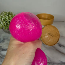 Load image into Gallery viewer, Squishy Toy - Viral Dumpling, Neon Pink Glitter
