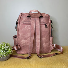 Load image into Gallery viewer, Denim Suede Brooke Backpack + Pouch
