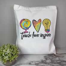 Load image into Gallery viewer, Tote Bag - Teach Love Inspire

