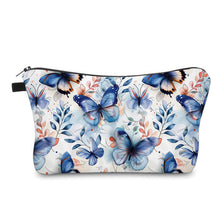 Load image into Gallery viewer, Pouch - Butterfly Blue Leaves

