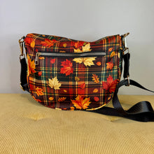 Load image into Gallery viewer, The Roni Nylon Crossbody - Fall Plaid Leaves
