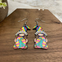 Load image into Gallery viewer, Wood Dangle Earring - Easter - #9
