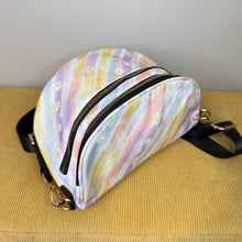 Load image into Gallery viewer, The Roni Nylon Crossbody - Pastel Stripe Daisy Floral
