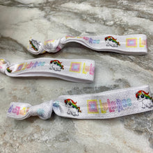 Load image into Gallery viewer, Hair Tie - White Lularoe Unicorn
