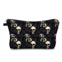 Load image into Gallery viewer, Pouch - Halloween Fall - Black Floral Skull
