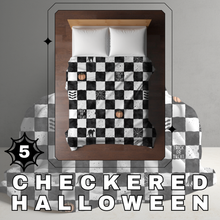 Load image into Gallery viewer, Blanket Halloween #5 - Checkered Halloween - PREORDER ends 7/25
