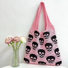 Load image into Gallery viewer, Tote Bag - Knit Sweater - Halloween Skull
