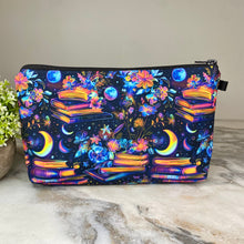 Load image into Gallery viewer, Pouch - Books Neon Galaxy Moon

