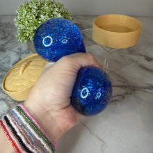 Load image into Gallery viewer, Squishy Toy - Viral Dumpling, Dark Blue Glitter
