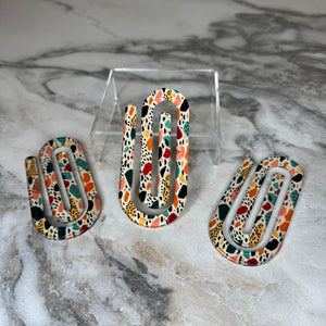 Jumbo Paperclip - Abstract Stones Brush Stroke