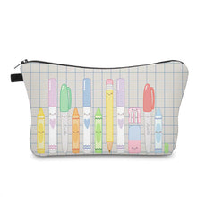 Load image into Gallery viewer, Pouch - Writing Utensils Markers on Grey Teacher
