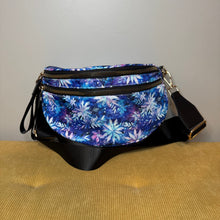 Load image into Gallery viewer, The Roni Nylon Crossbody - Blue Purple Snowflake
