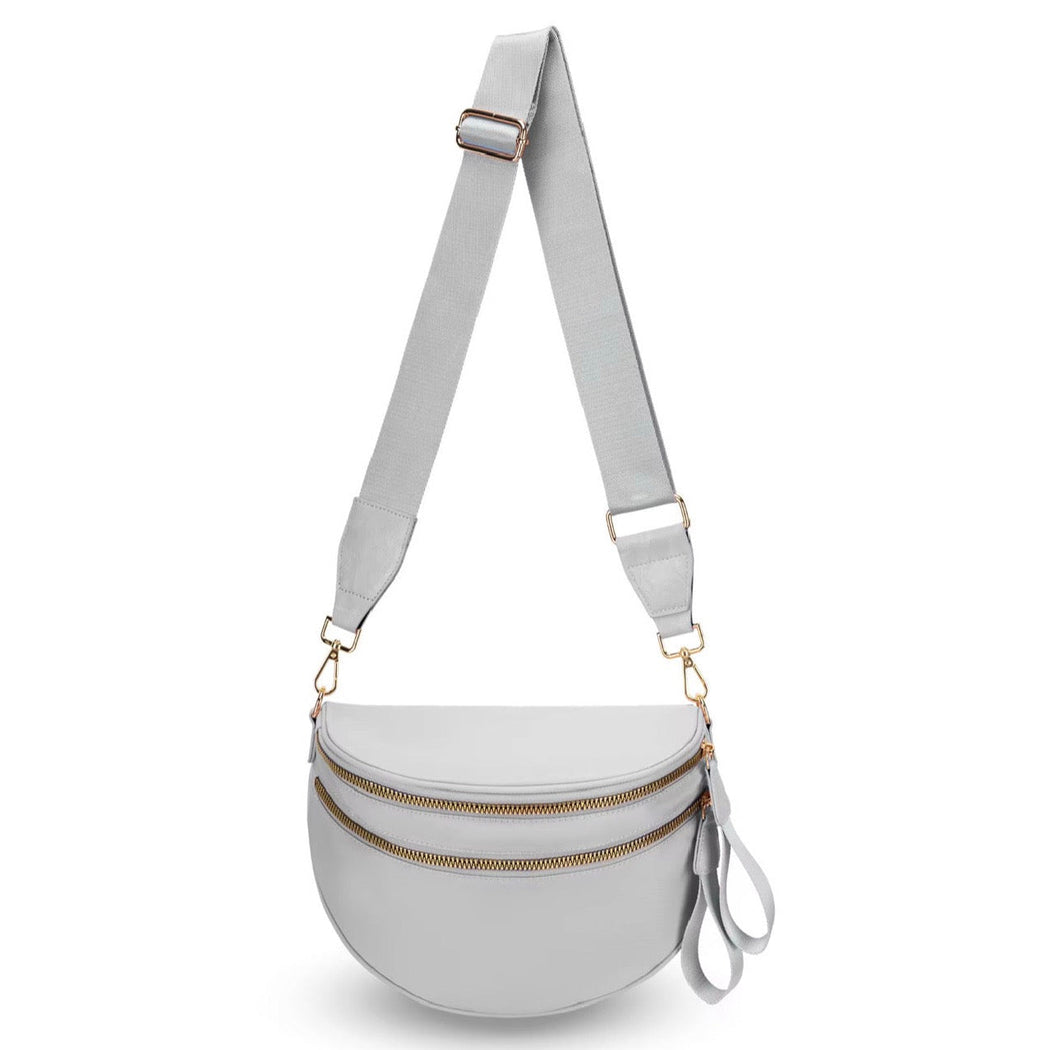 The Roni Nylon Crossbody - Solid Grey - PREORDER
