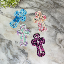 Load image into Gallery viewer, Jumbo Paperclip - Religious Floral Cross
