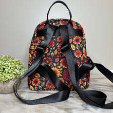Load image into Gallery viewer, Mini Backpack - Moody Crimson Floral
