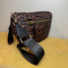 Load image into Gallery viewer, The Roni Nylon Crossbody - Animal Print Black &amp; Caramel - PREORDER
