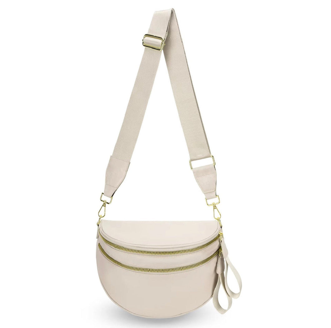 The Roni Nylon Crossbody - Solid Beige - PREORDER