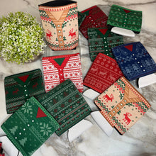 Load image into Gallery viewer, Neoprene Cup Holder Can Koozie Tumbler - Christmas Sweater
