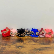 Load image into Gallery viewer, Keychain - Fuzzy Owl Pom Pom
