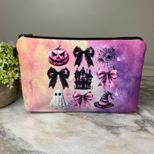 Load image into Gallery viewer, Pouch - Halloween Fall - Halloween Things Purple Black
