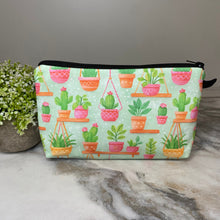 Load image into Gallery viewer, Pouch - Plant Cactus on Mint
