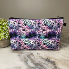 Load image into Gallery viewer, Pouch - Halloween Fall - Spider Web Purple Pink Teal
