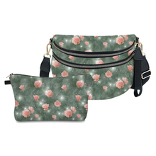 Load image into Gallery viewer, Bundled Set - Roni &amp; Pouch - Sage Green Star Roses
