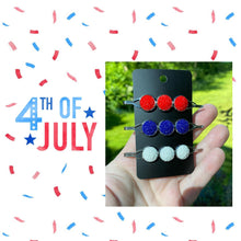 Load image into Gallery viewer, Druzy Hair Pin - Red White &amp; Blue
